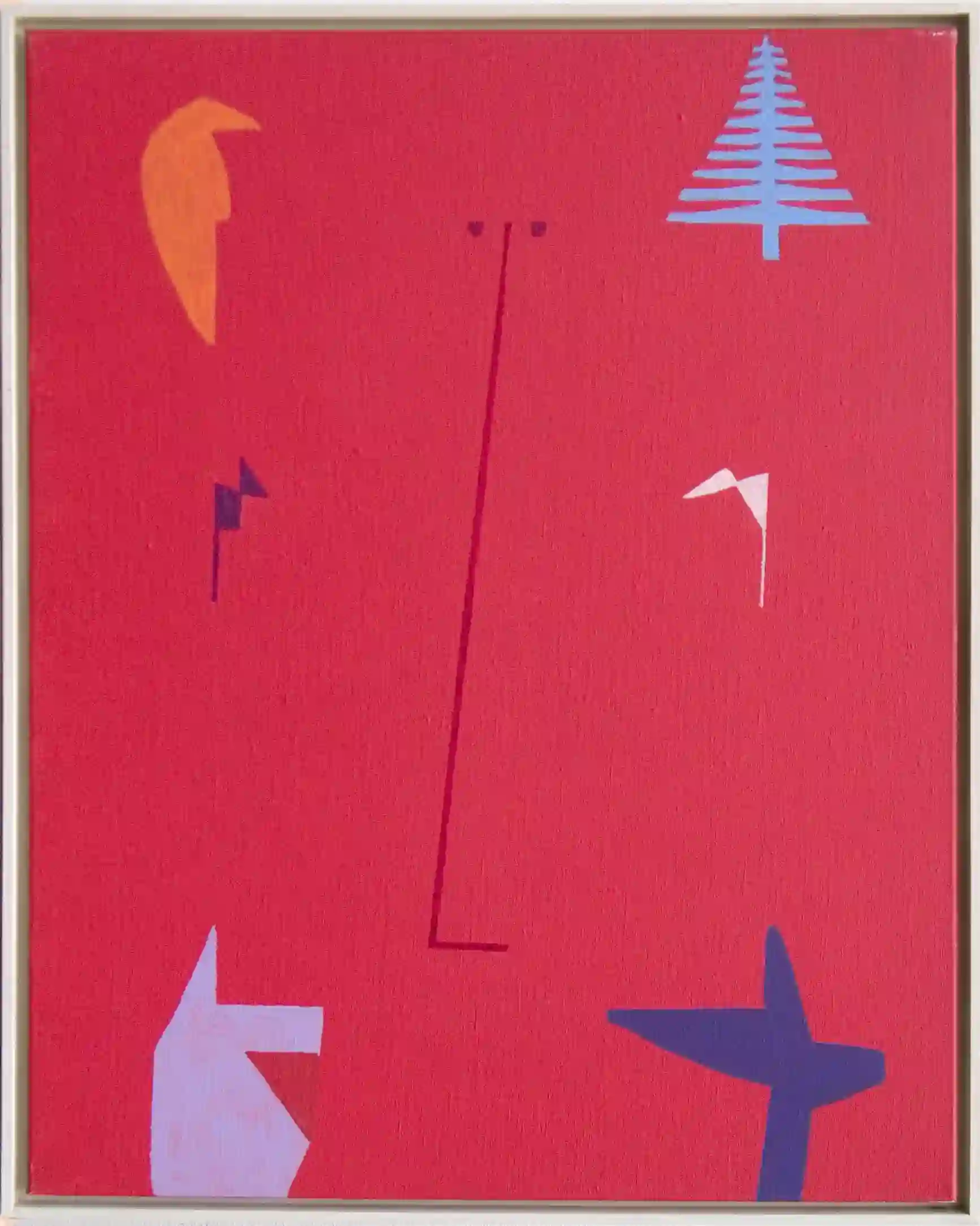 Jan Roëde – Verborgen rechthoek, acryl, linnen, 1991