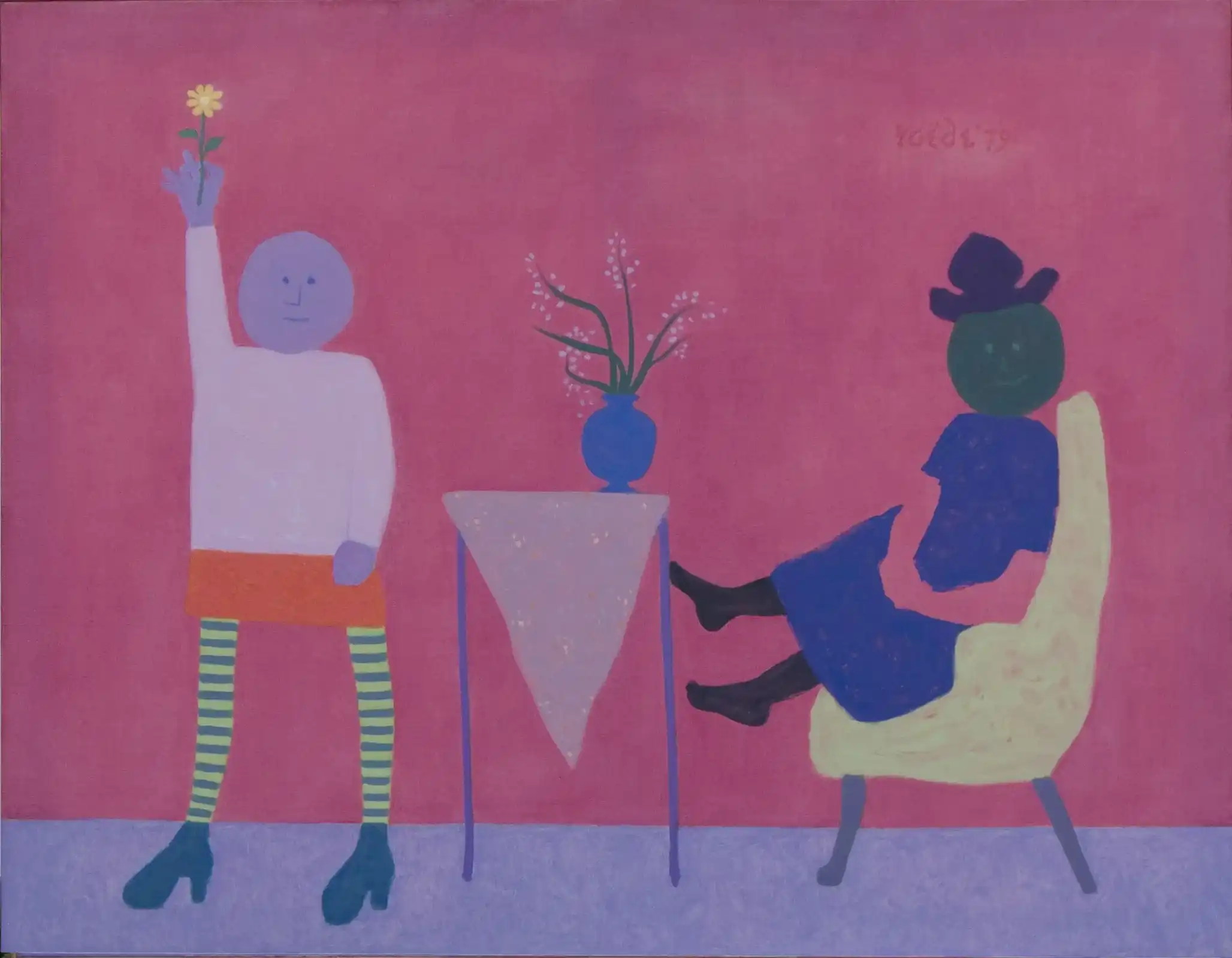 Jan Roëde – Overdracht, olie, linnen, 1979