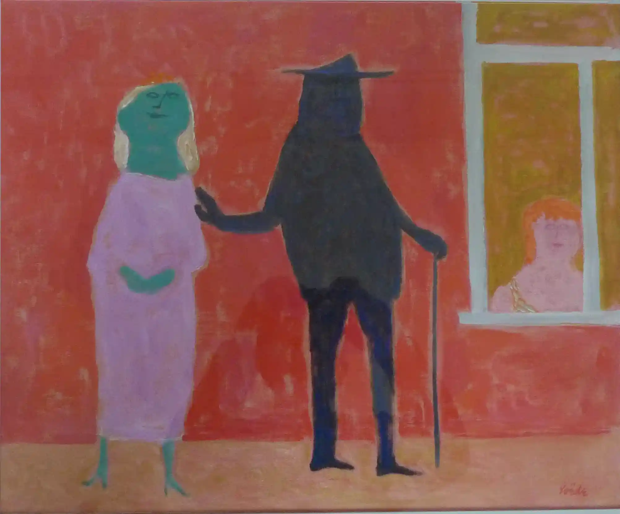 Jan Roëde – Voor het raam, olie, linnen, 1964