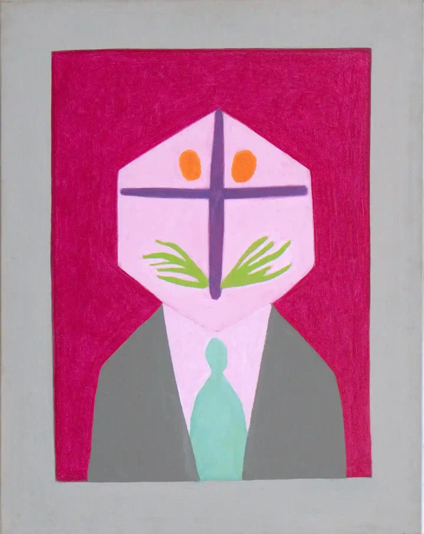 Jan Roëde – Zelfportret, acryl, linnen, 1985