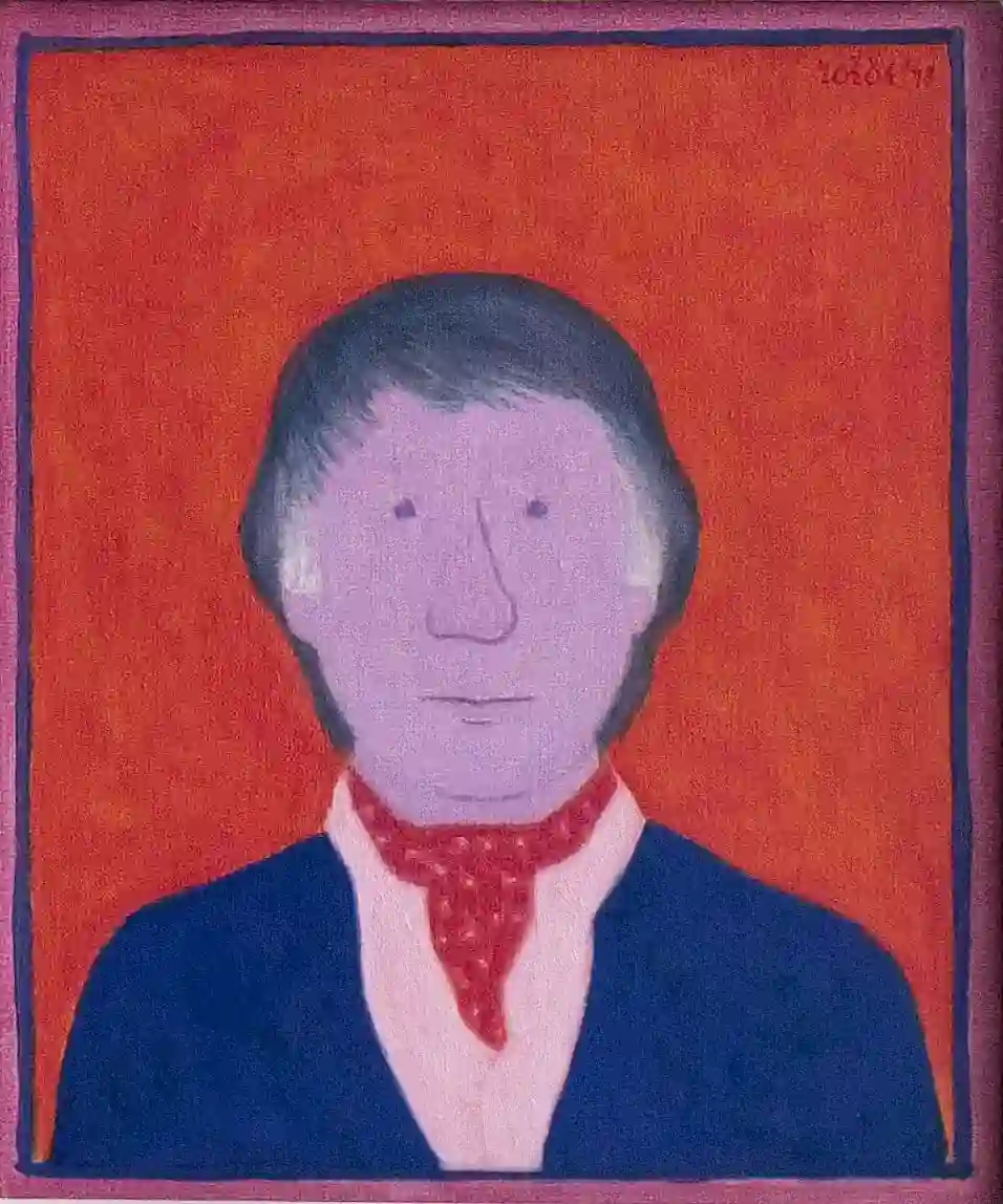 Jan Roëde – Zelfportret ‘78, olie, linnen, 1978