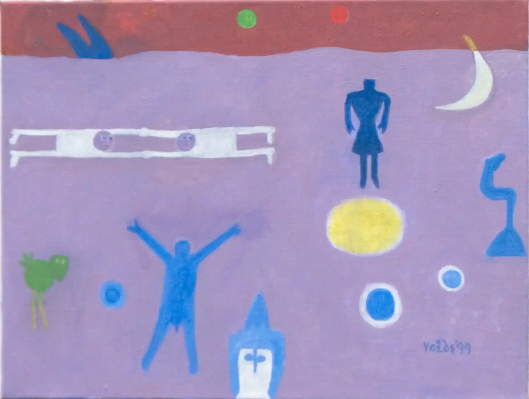 Jan Roëde – zonder titel, acryl, linnen, 1999