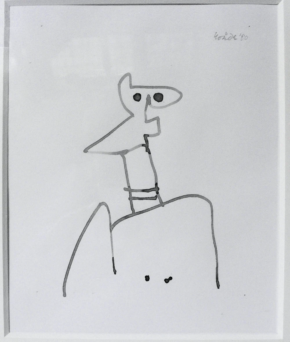 Jan Roëde – JR124, viltstift, papier, 1980