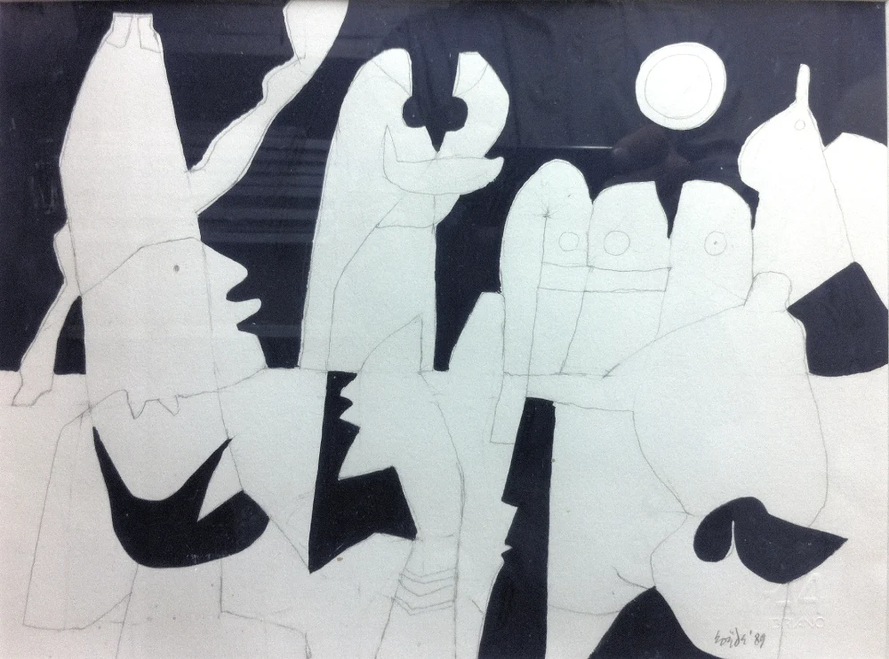 Jan Roëde – JR152, potlood, inkt, papier, 1989
