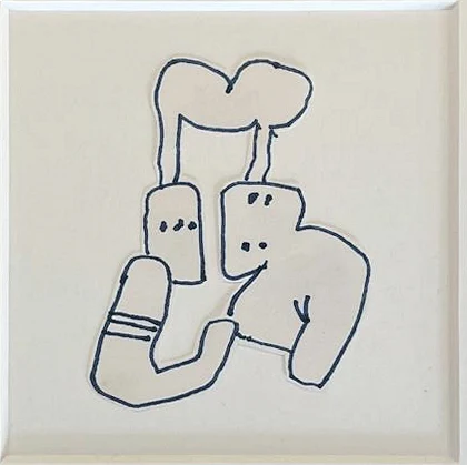 Jan Roëde – PP02, viltstift, papier, collage