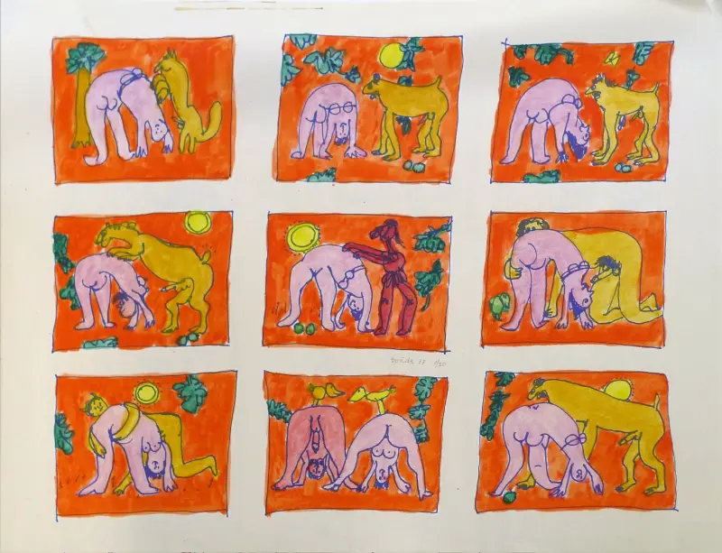 Jan Roëde – zeefdruk Z27, Groot formaat